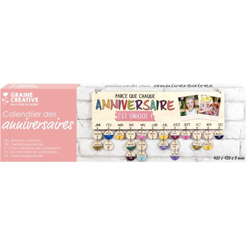 Image de  Calendrier des anniversaires en bois 