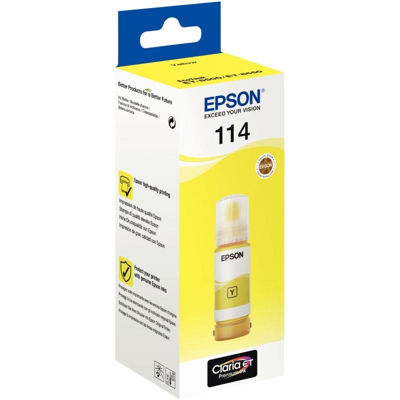 Image de  Epson 114 flacon d''encre jaune authentique (T07B440) 