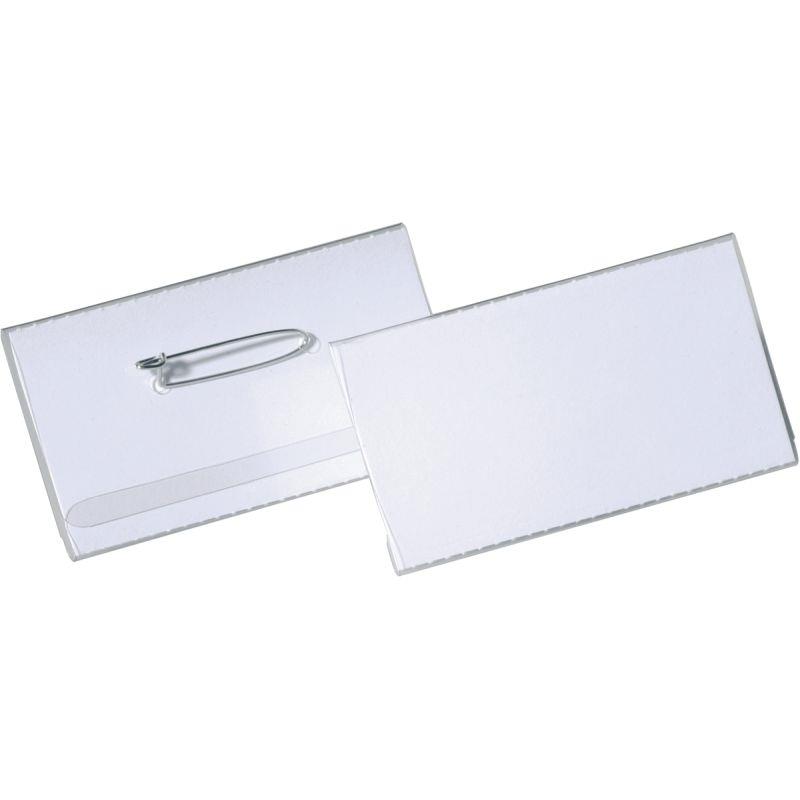 Ref. 61341, BOITE DE 50 PORTE BADGE BROCHE 40 X75 MM, marque DURABLE