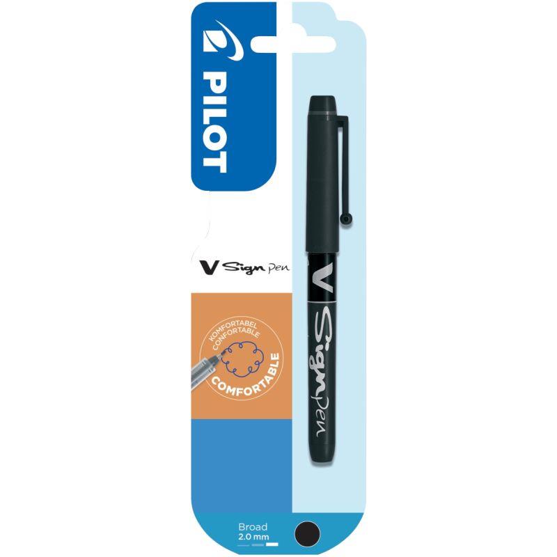 Image de  Blister de 1 feutre VSign Pen noir 