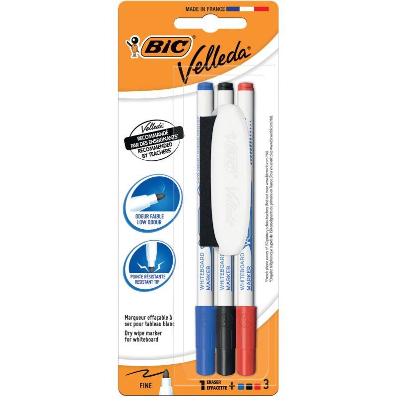 Image de  Blister 3 feutres Velleda 1721 pointe fine assortis 