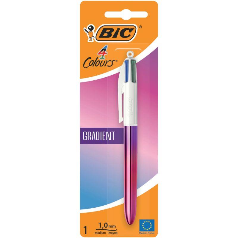 Image de  Blister de 1 stylo bille 4 couleurs Shine gradient assortis 