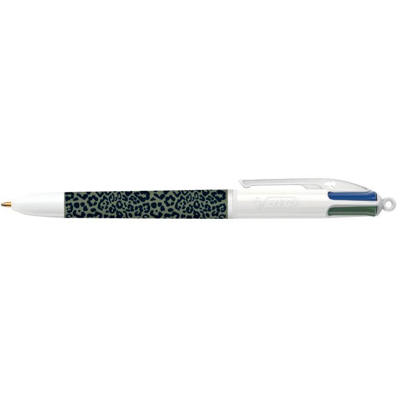Image de  Stylo 4 couleurs Léopard vert 