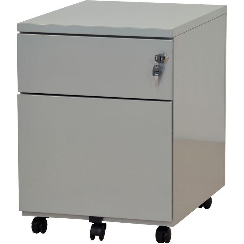 Image de  Caisson mobile professionnel en métal 2 tiroirs Aluminium 