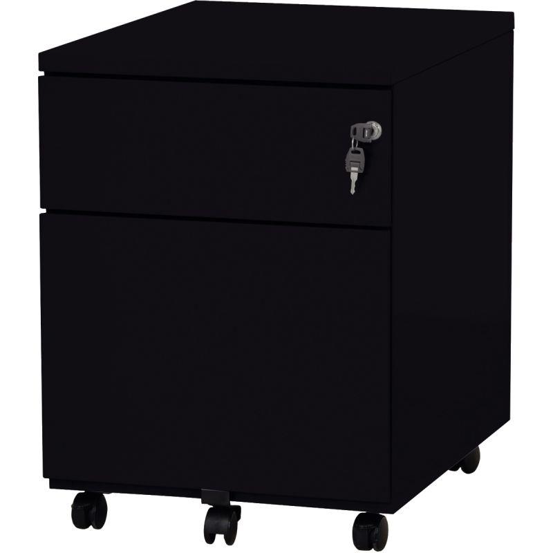 Image de  Caisson mobile professionnel en métal 2 tiroirs Noir 