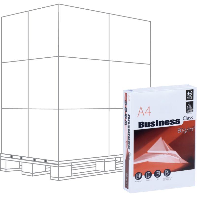 Ref. 61571, Palette 240 ramettes de 500f format A4 80g blanc BUSINESS, marque N.C