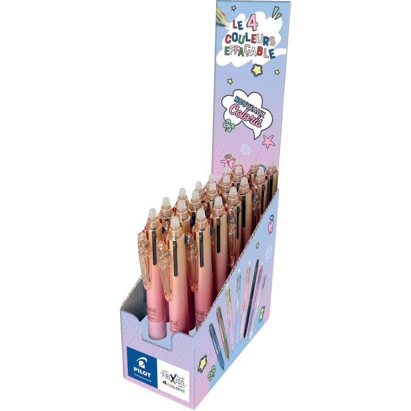 Image de  Présentoir de comptoir 20 stylos bille 4 couleurs rose dégradé 