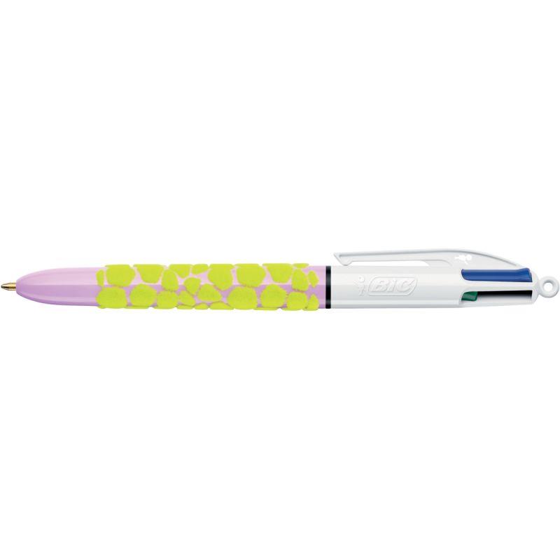 Image de  Stylo bille  4 Couleurs Velours Zèbre 