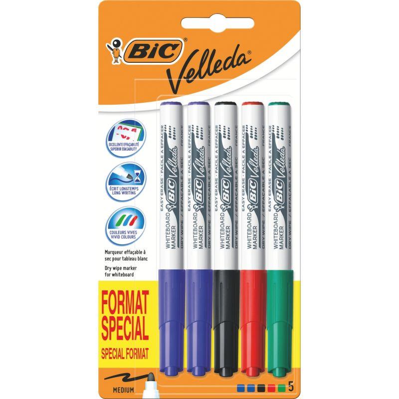 Image de  Blister 5 feutres Velleda 1741 assortis 
