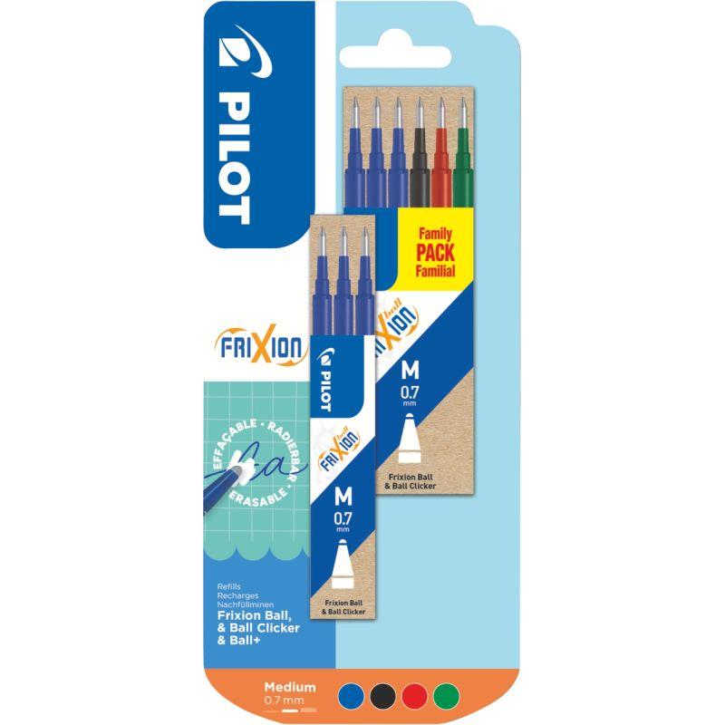 Image de  Blister 3 recharges Frixion bleues + 6 recharges assortis 