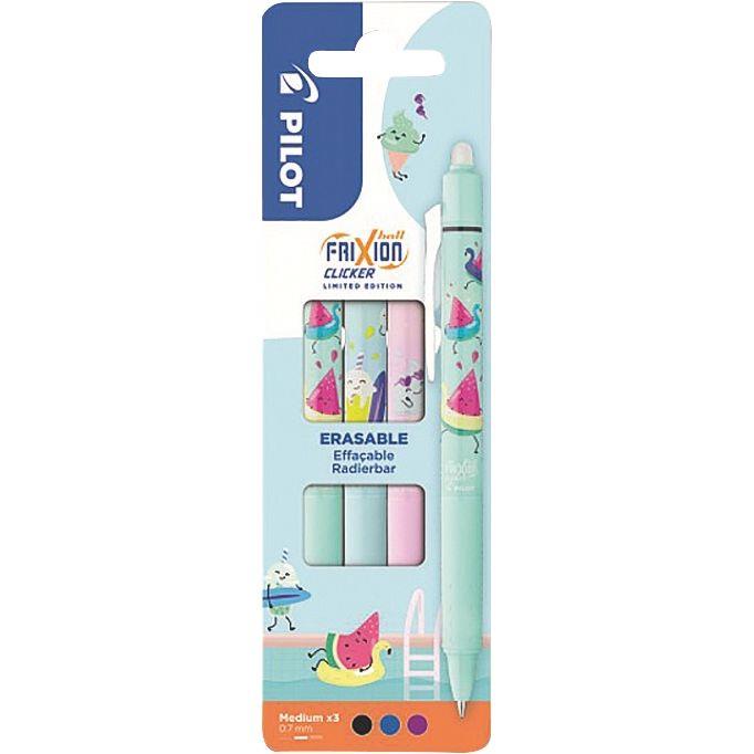 Image de  Blister 3 rollers Frixion Clicker Pool Party 