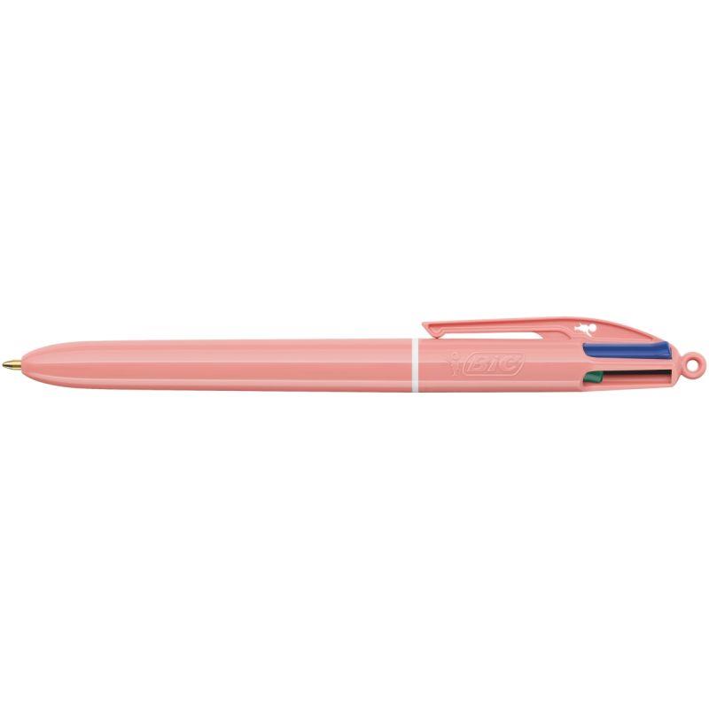 Image de  Stylo bille 4 couleurs minéral tones framboise 