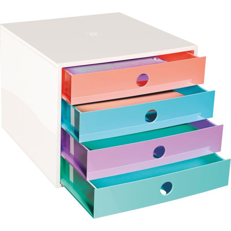 Image de  Module de classement Filibox 4 tiroirs Candy Tidy - couleurs assorties 