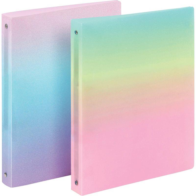 Ref. 62087, Classeur en polypropylène 4 anneaux GLITTERY format A4, dos 3,5 cm, Assorties, marque VIQUEL