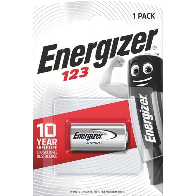 Ref. 62103, Blister de 1 pile Energizer Lithium photo CR123, marque ENERGIZER