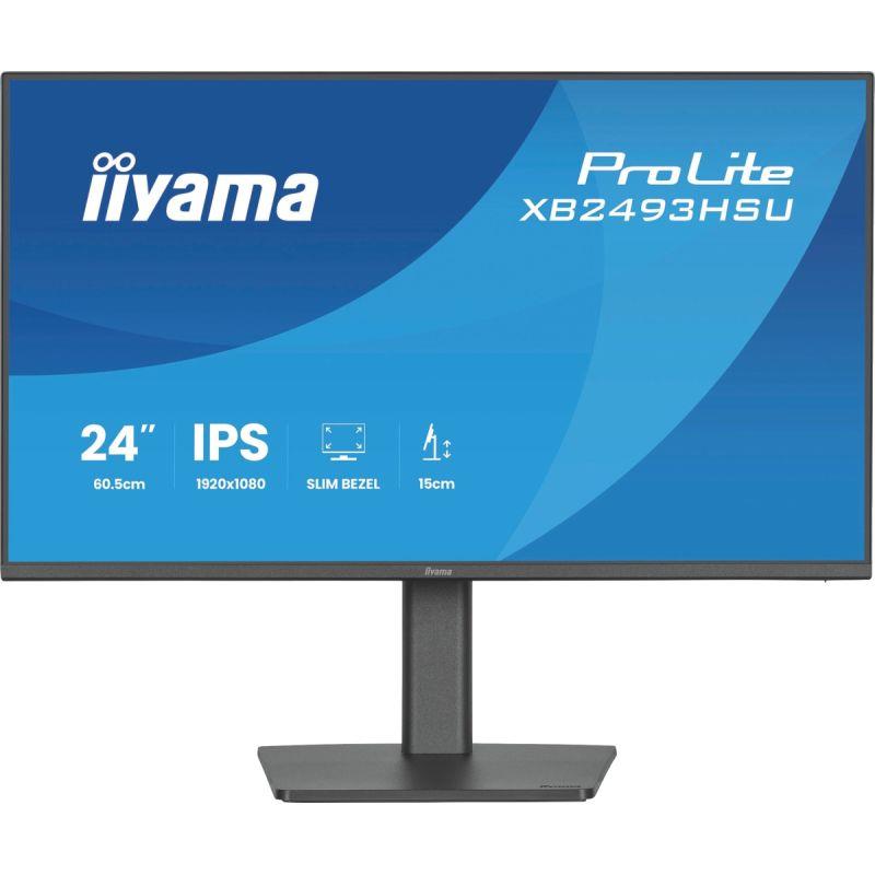 Ref. 62120, Moniteur IIYAMA 24’’ Full HD 120?Hz avec pied ergonomique – ProLite?XB2493HSU-B1, marque IIYAMA