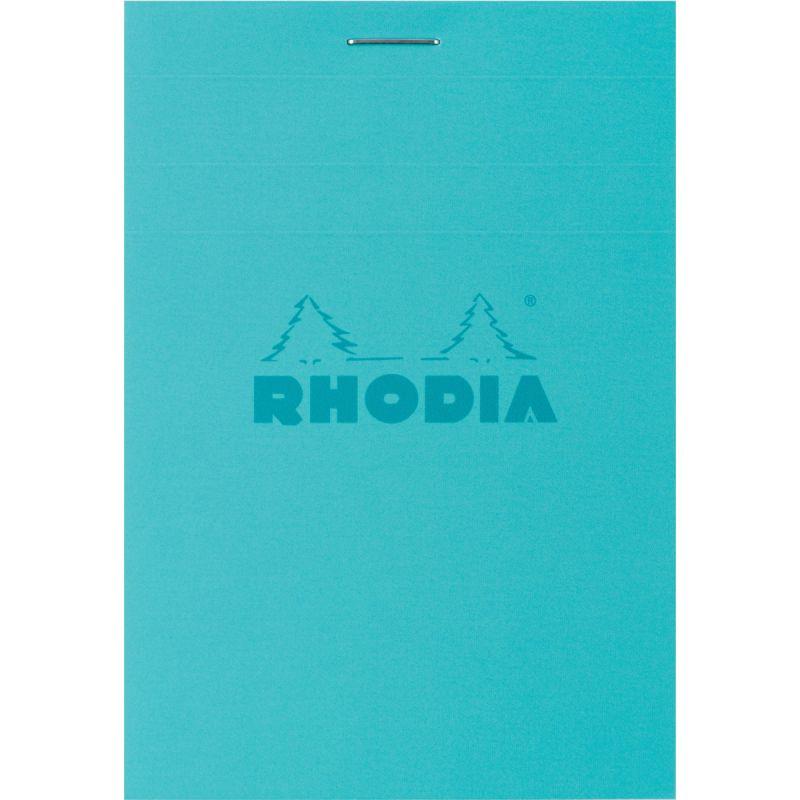 Image de  Bloc de bureau agrafé RHODIA COULEURS 80 feuilles, format A7, quadrillé 5x5, papier 80g 