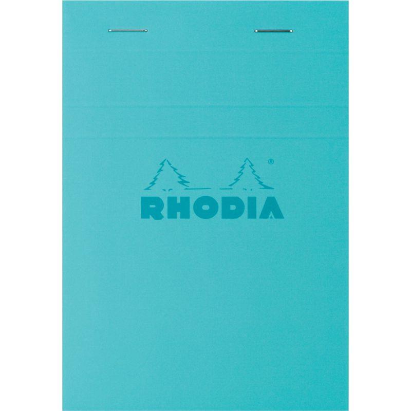 Image de  Bloc de bureau agrafé RHODIA COULEURS 80 feuilles, format A6, quadrillé 5x5, papier 80g 