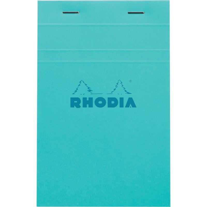 Image de  Bloc de bureau agrafé RHODIA COULEURS 80 feuilles, format 11x17 cm, quadrillé 5x5, papier 80g 