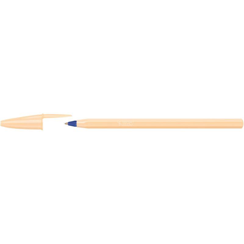 Ref. 62127, Stylo bille cristal pastel orange, Bleu, marque BIC