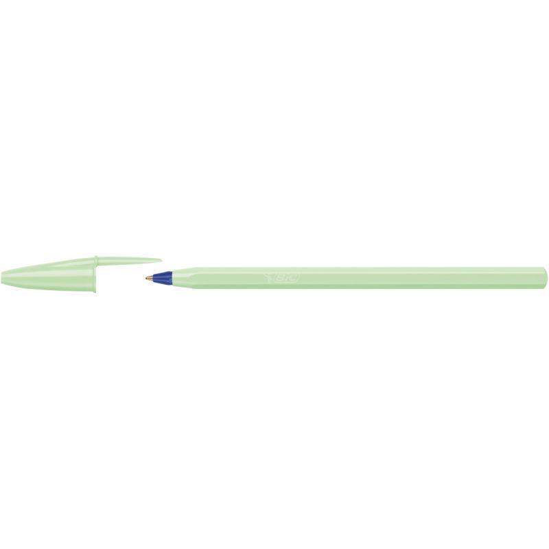 Ref. 62131, Stylo bille cristal pastel vert, Bleu, marque BIC