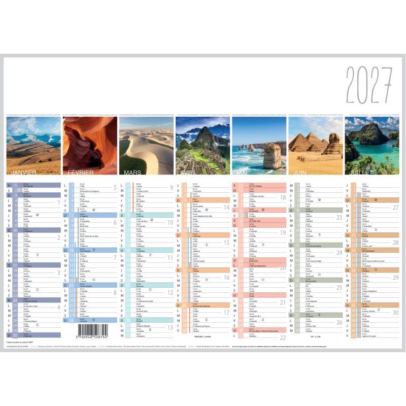 Image de  Calendrier mural 550x405mm la terre 