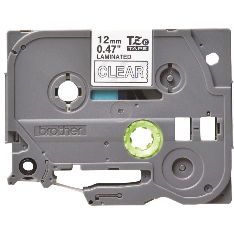 Image de  Recharge de ruban BROTHER TZE blanc sur transparent 12mm 