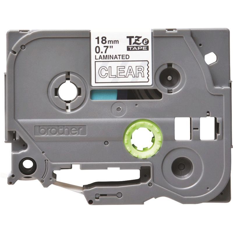 Image de  Recharge de ruban BROTHER TZE  blanc sur transparent  18 mm 