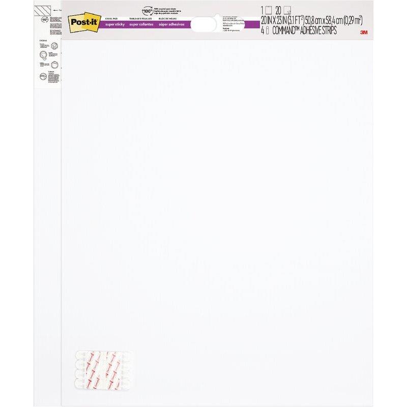 Ref. 62164, Pack 2 Meeting chart post it  super sticky, marque 3M