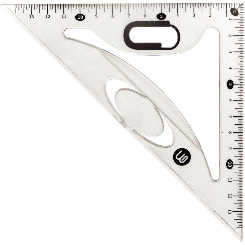 Ref. 62210, Blister équerre 45° 21cm incassable recyclé, marque N.C