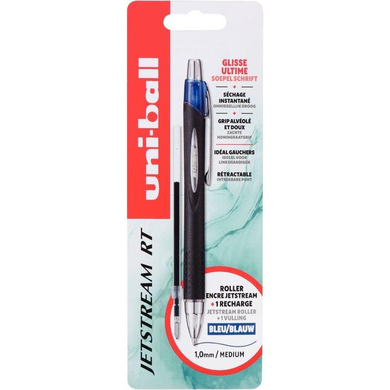 Ref. 62268, Blister de 1 roller Jetstream rétractable + recharge bleue, marque UNIBALL
