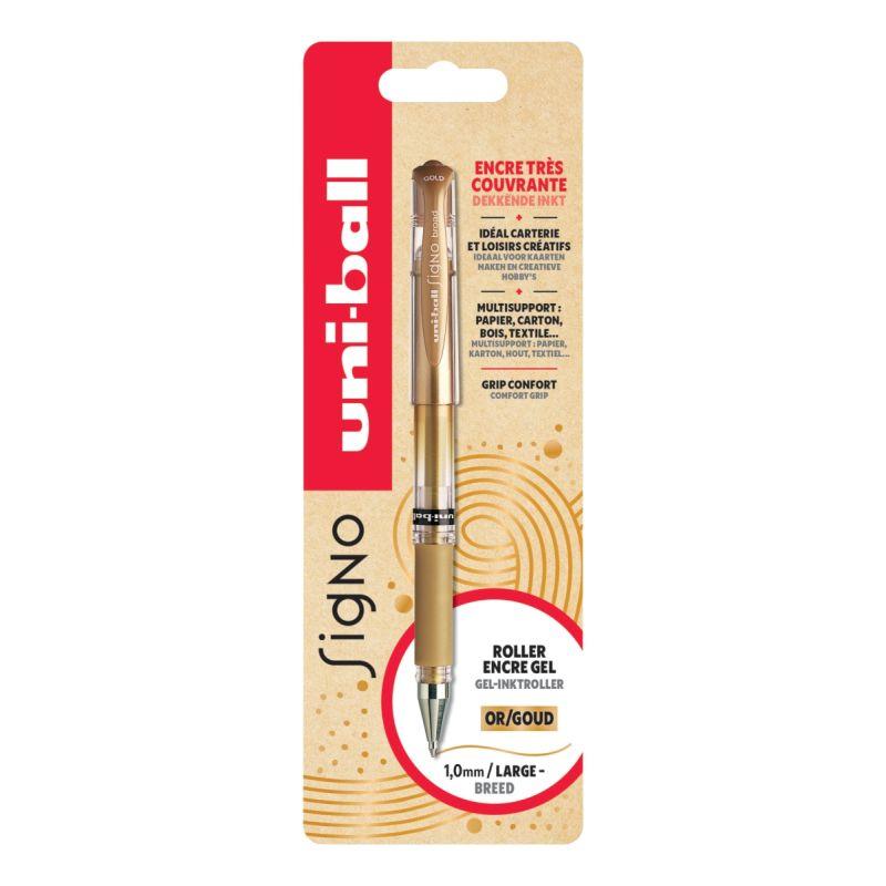 Ref. 62286, Blister de 1 roller Signo métal or, marque UNIBALL