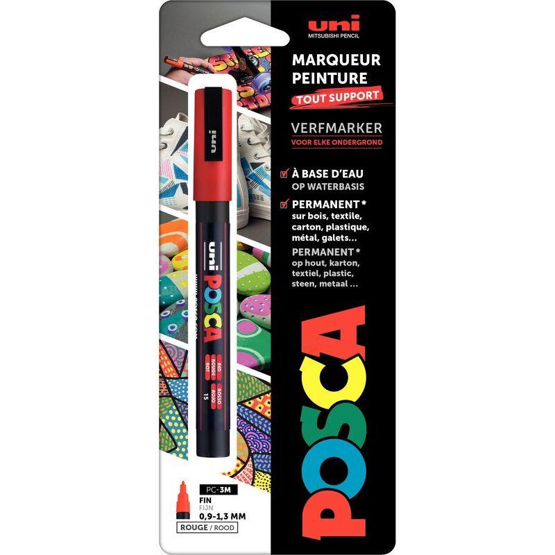 Ref. 62294, Blister de 1 marqueur PC3M pointe fine rouge, marque UNIBALL