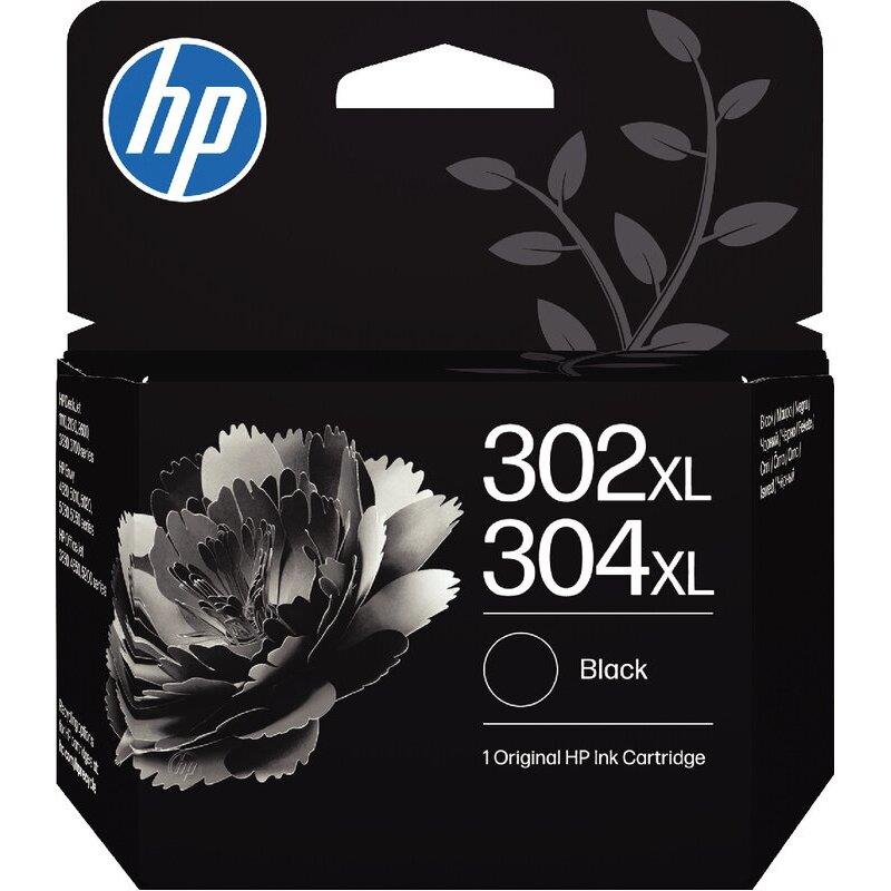 Ref. 62307, Cartouche jet d''encre HP 302XL/304XL noir haute capacité authentique (B7RT9AE), marque HP