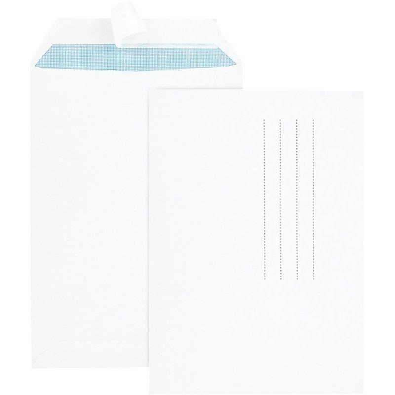 Ref. 62352, Paquet de 10 pochettes blanches 229x324mm 90g bande siliconée avec zone d''adressage, marque GPV