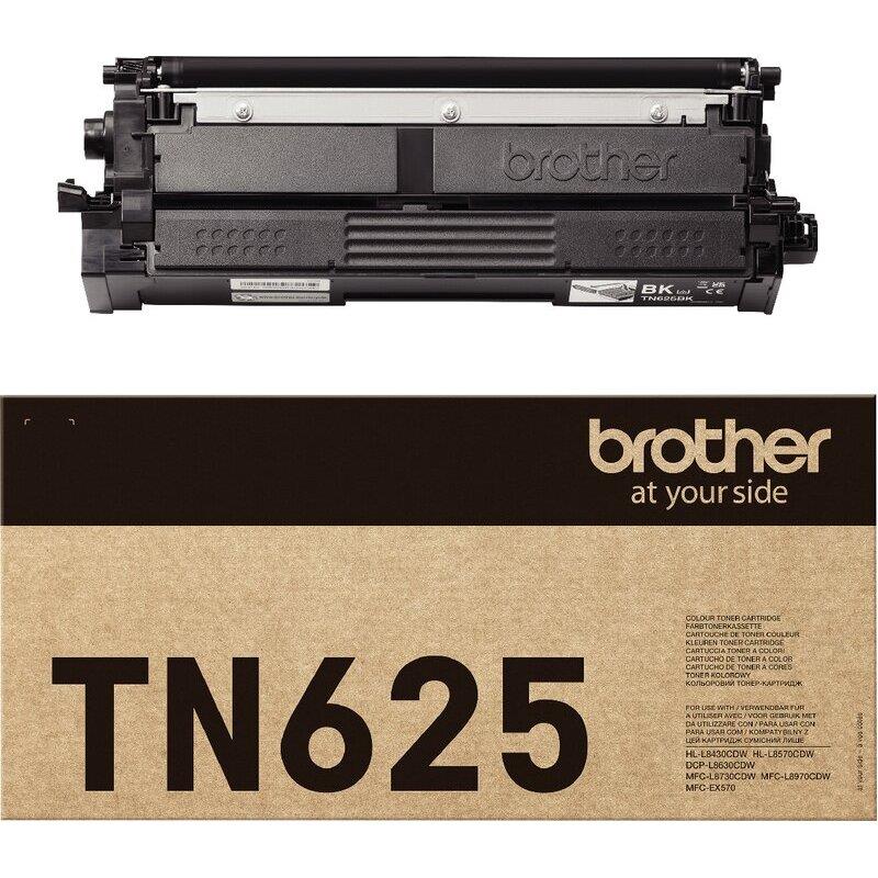 Ref. 62368, Brother TN625BK toner laser noir authentique, marque BROTHER