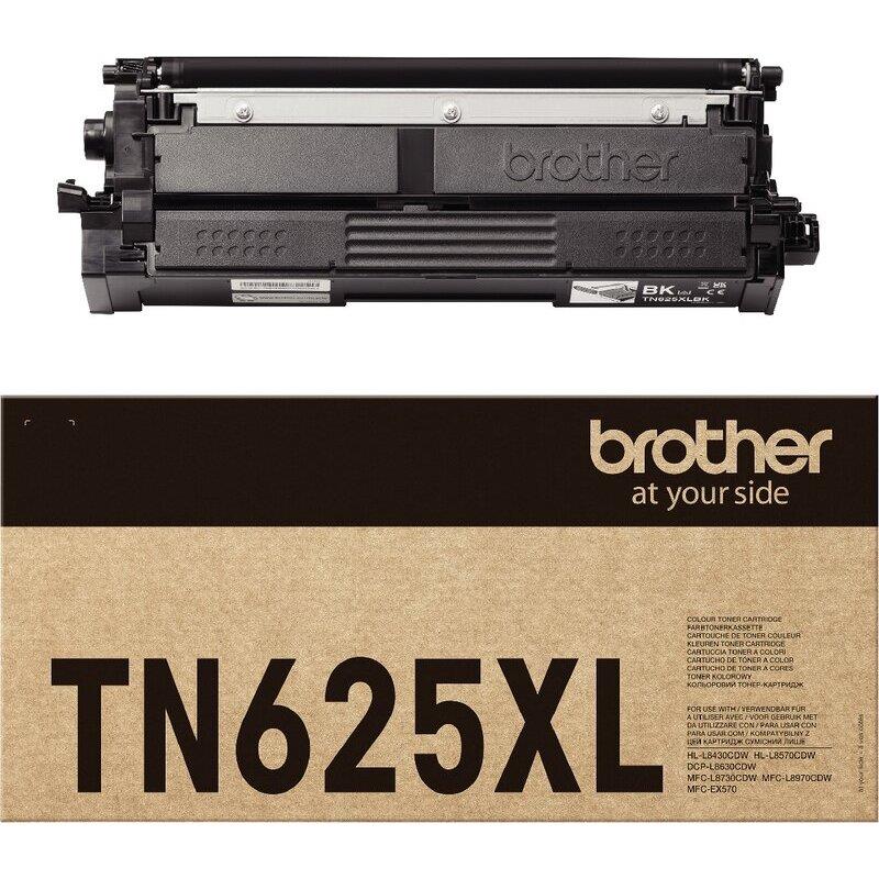 Ref. 62376, Brother TN625XLBK toner laser noir authentique haute capacité, marque BROTHER
