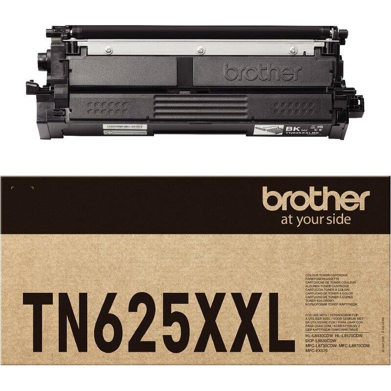 Ref. 62380, Brother TN625XXLBK toner laser noir authentique très haute capacité, marque BROTHER