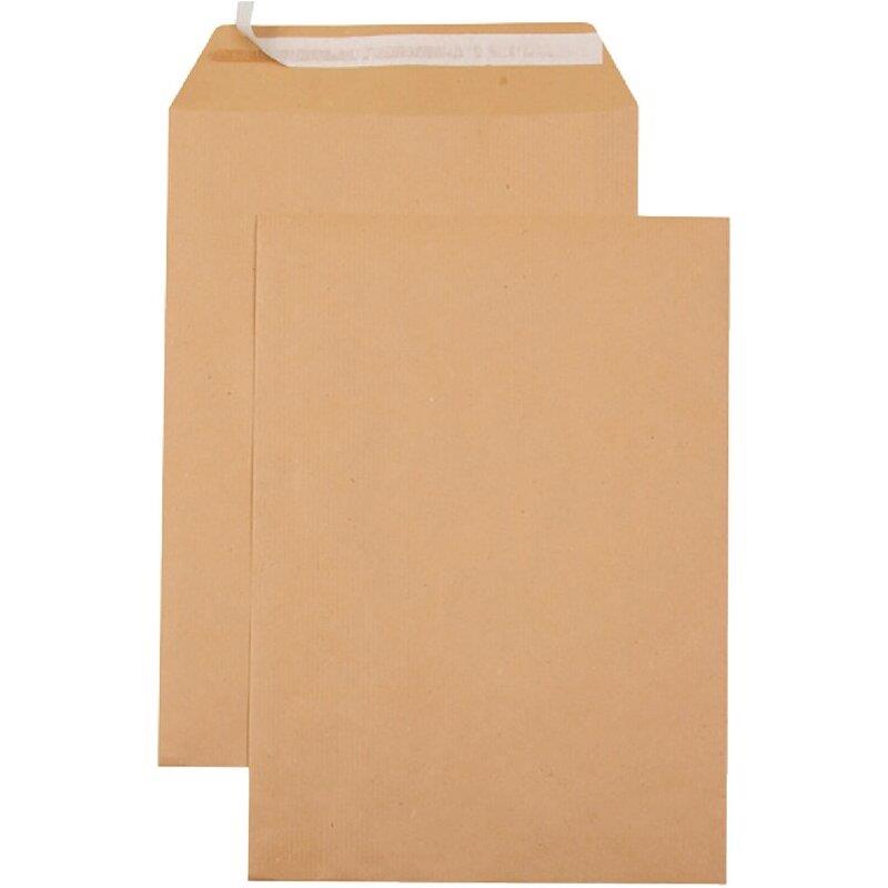 Ref. 62387, Carton de 250 pochettes kraft 229x324mm 90g bande siliconée, marque GPV