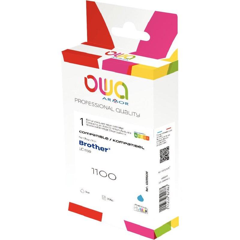 Ref. 62407, OWA Cartouche jet d''encre cya compatible BROTHER VENUS (LC1100C), marque ARMOR