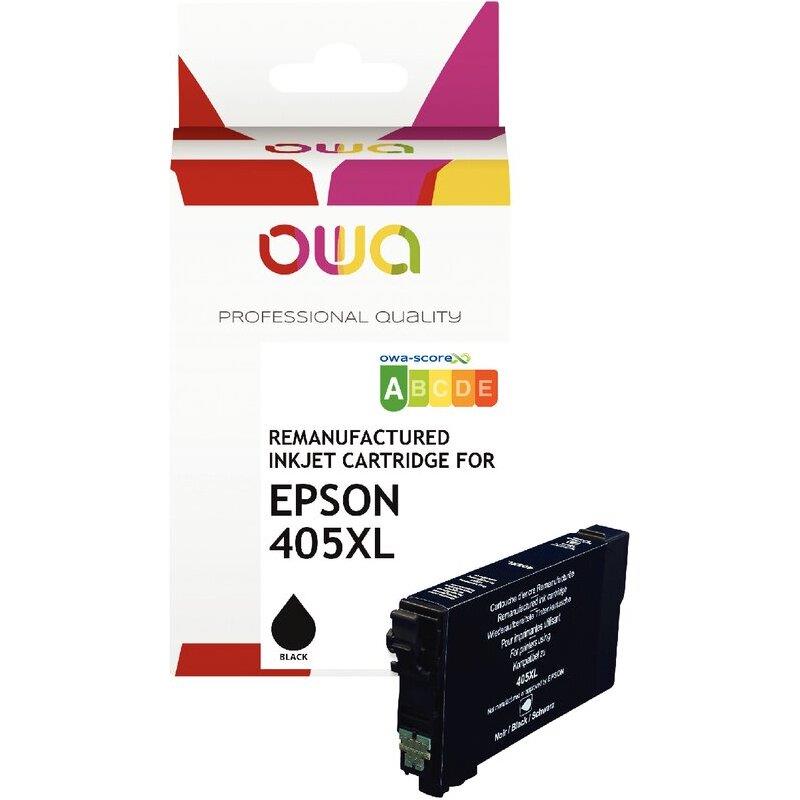 Ref. 62452, OWA Cartouches jet d''encre noir haute capacité compatible EPSON VALISE 405XL (T05H140), marque ARMOR
