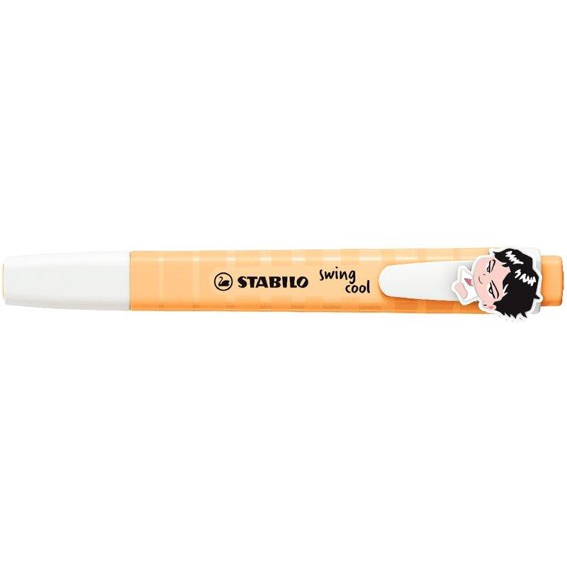 Ref. 62606, Surligneur Swing Kpop orange + charm, marque STABILO