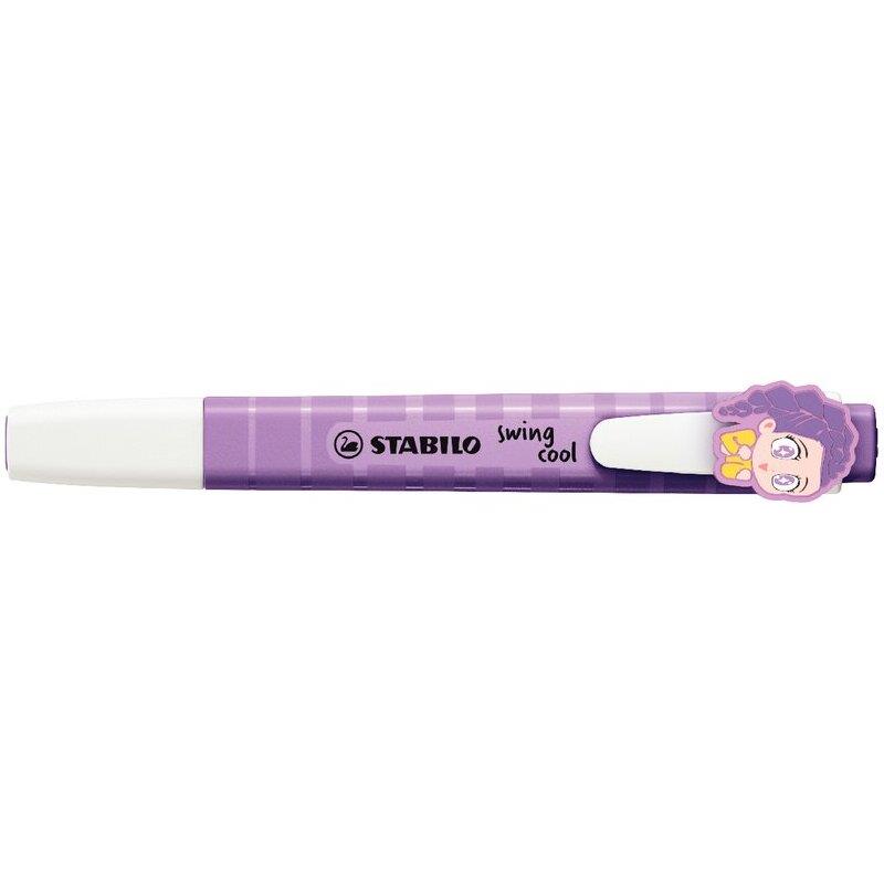 Ref. 62611, Surligneur Swing Kpop violet + charm, marque STABILO