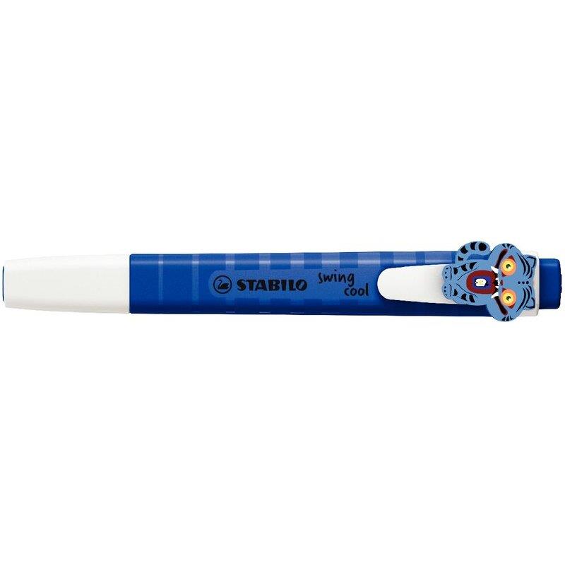 Ref. 62612, Surligneur Swing Kpop bleu foncé + charm, marque STABILO