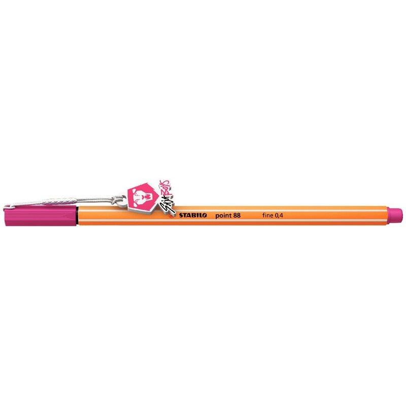 Ref. 62618, Feutre Point 88 Kpop  rose foncé + charm, marque STABILO