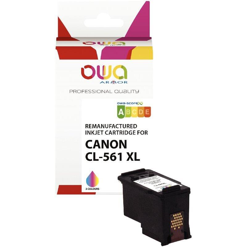 Ref. 62678, OWA Cartouche jet d''encre couleurs haute capacité compatible CANON CL561XL (3730C001), marque ARMOR