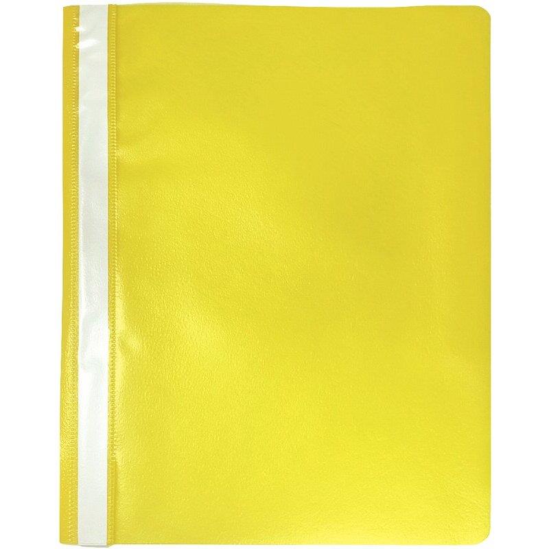 Ref. 62755, Paquet de 25 chemises à lamelle en polypropylène format A4 jaune, marque PAVO