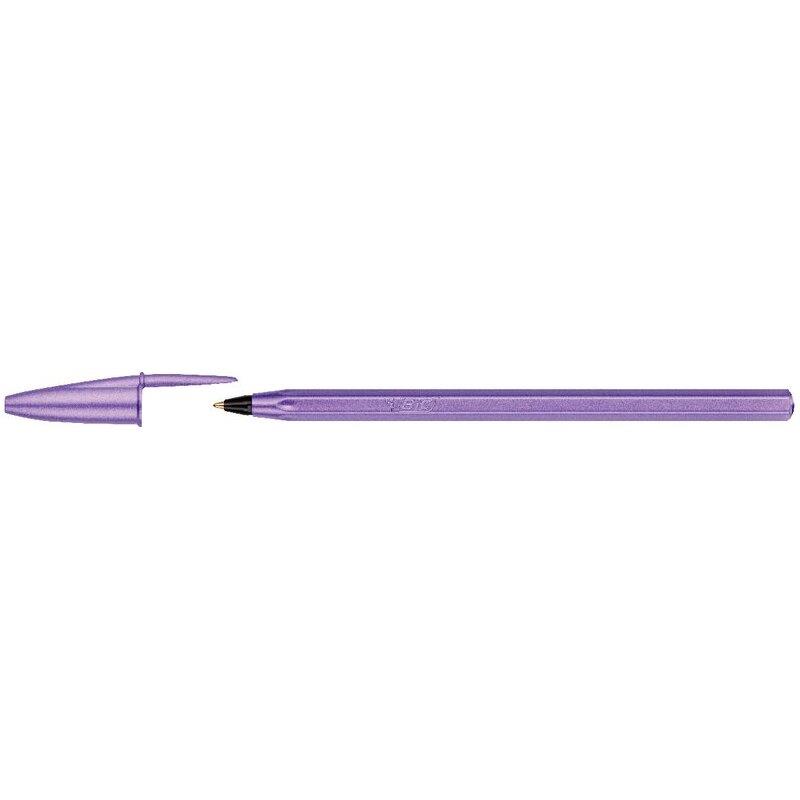 Ref. 62793, Stylo Cristal Glacé violet, marque BIC