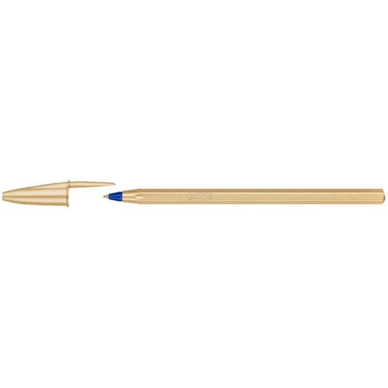 Ref. 62794, Stylo Cristal Glacé or, Bleu, marque BIC