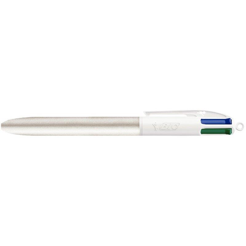 Ref. 62805, Stylo 4 couleurs Glacé argent, marque BIC